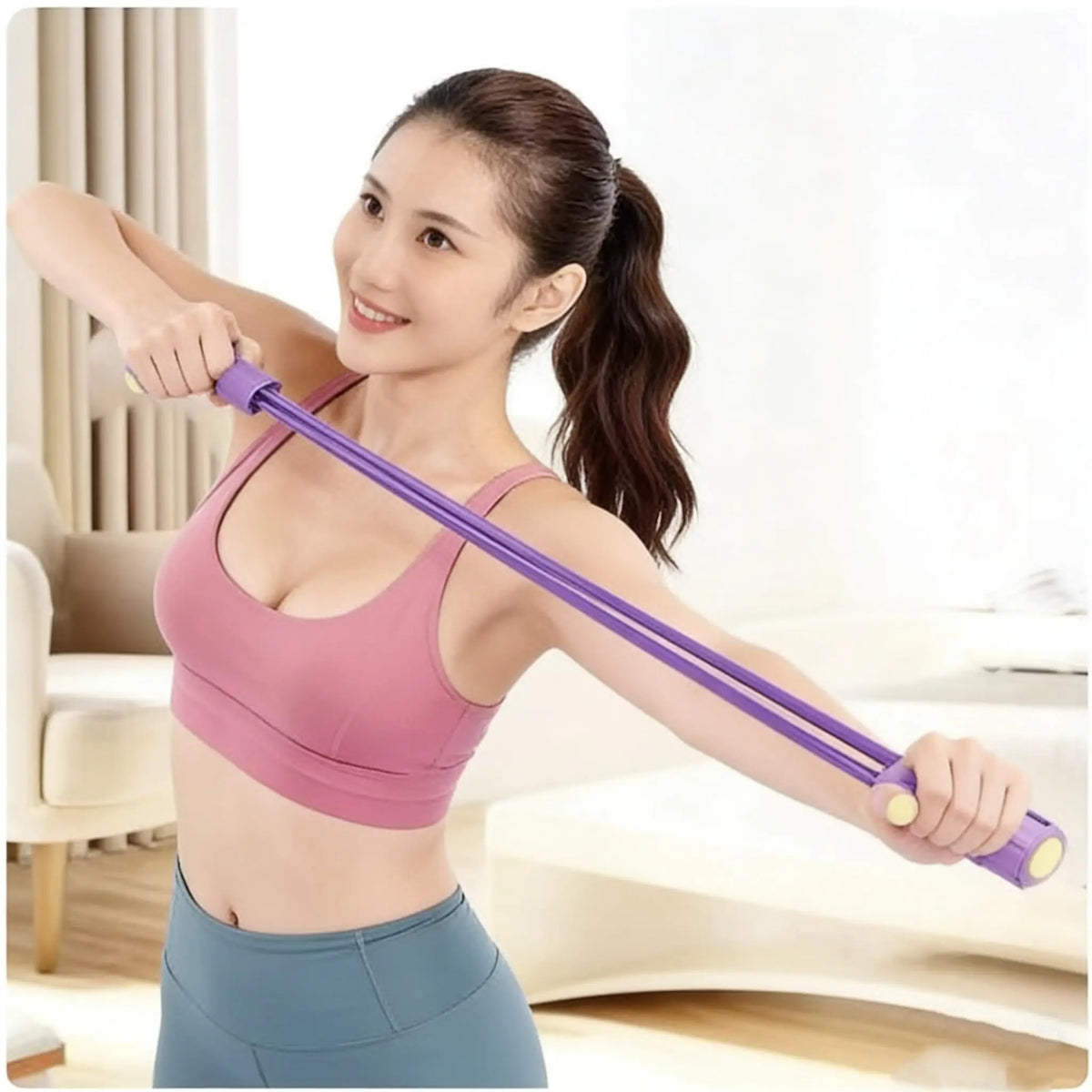 FlexBand™ – 6 Tube Pedal Resistance Band Yoga Pull Rope, Multifunctional Foot Pedal 4
