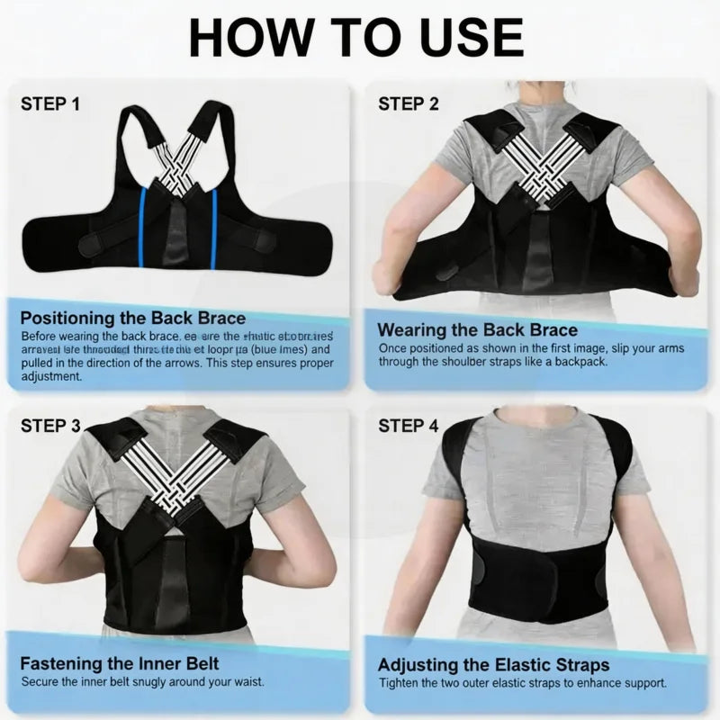 PostureFix™ – "Unisex Adult Hunchback Corrector, Posture Correction Shoulder Strap, Back 5