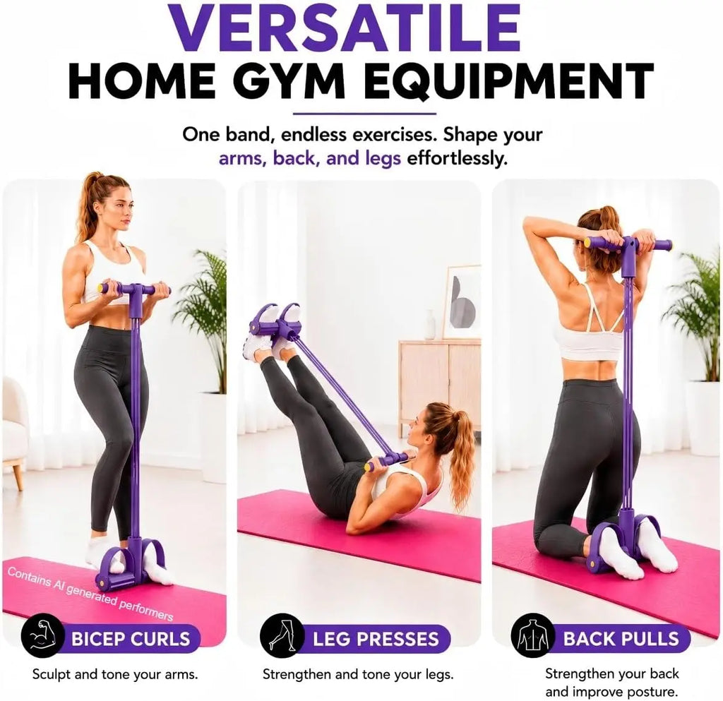FlexBand™ – 6 Tube Pedal Resistance Band Yoga Pull Rope, Multifunctional Foot Pedal 5