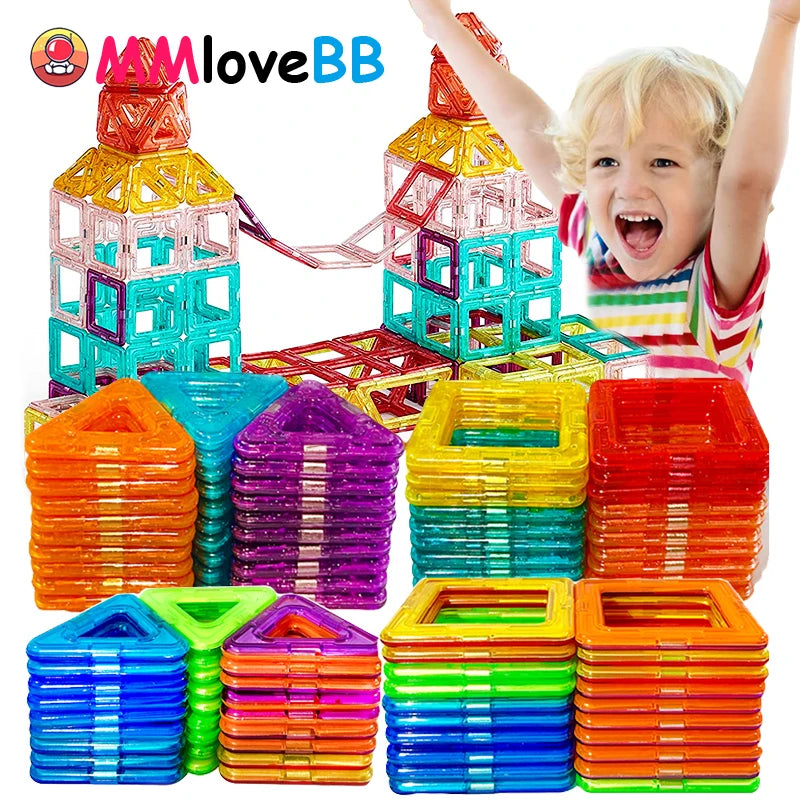 MagniBlocks™ – Magnetic Building Blocks Big Size and Mini Size DIY Magnets Toys for Kids