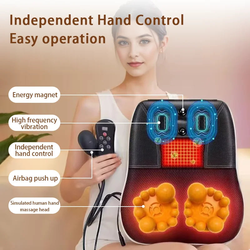 NeckShiatsu™ – Electric Cervical Pillow For Neck Airbag Ttraction Shiatsu Head Body Back 2