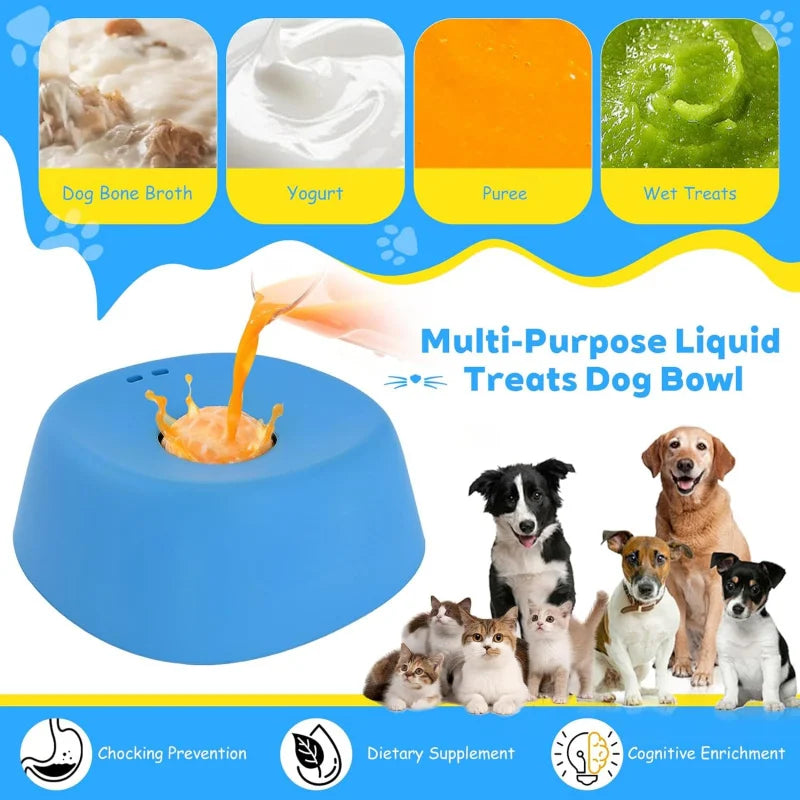 SlowBite™ – Anti-Choking Slow Feeder Dog Bowl Non-Slip 3/4 Cup - Lick Toy for Liquid 4