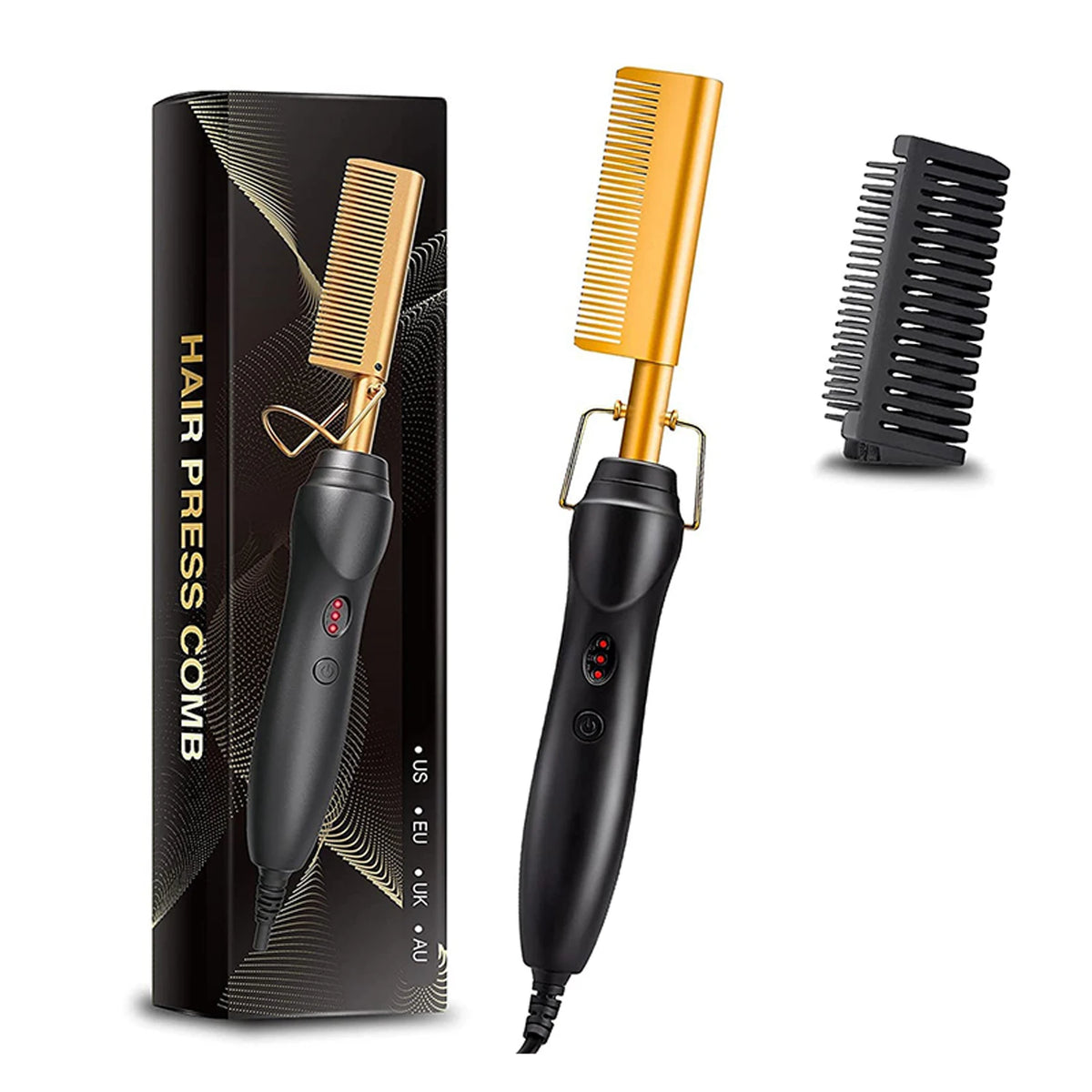 SleekBrush™ – 2-In-1 Straight Hair Comb Portable Fast Heating Copper Straight Hair Comb 5