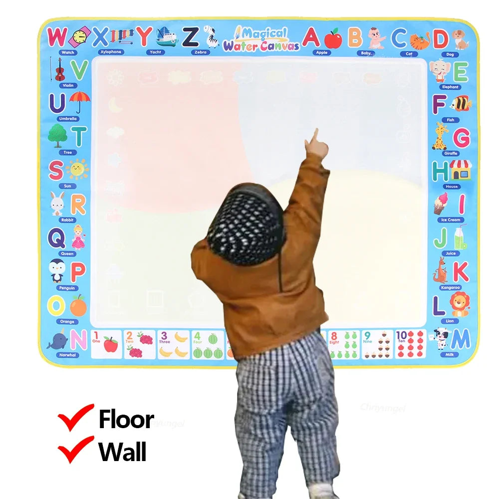 AquaDoodle™ – 100x80CM Magic Water Drawing Mat with Reusable Magic Pens Doodle Montessori 4