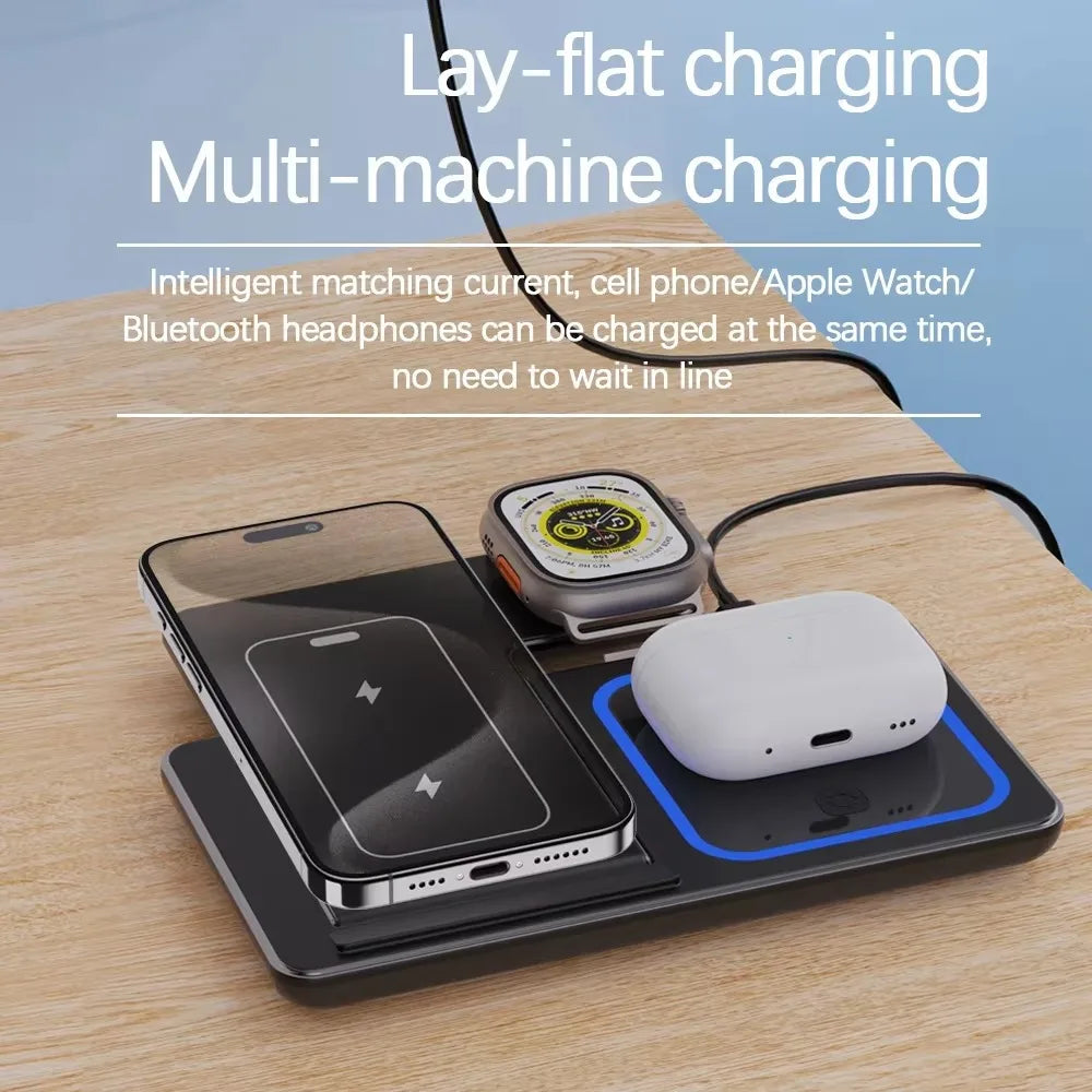ChargeHub™ – LED 3 in 1 Wireless Charger Station For iPhone 17 16 15 14 13 12 Pro Max 3