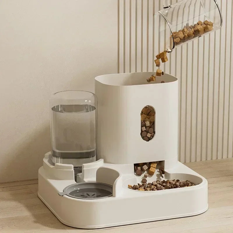 PurrFlow™ – 1A-Automatic Feeder Cat Dog Food Bowl With Water Fountain Pet Large 3