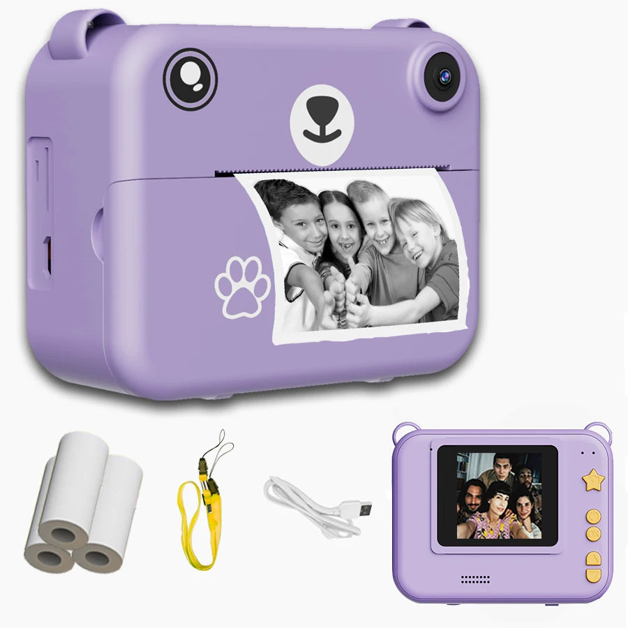 SnapKid™ – Digital Children Camera Photography Instant Print Photo 1080P HD Video