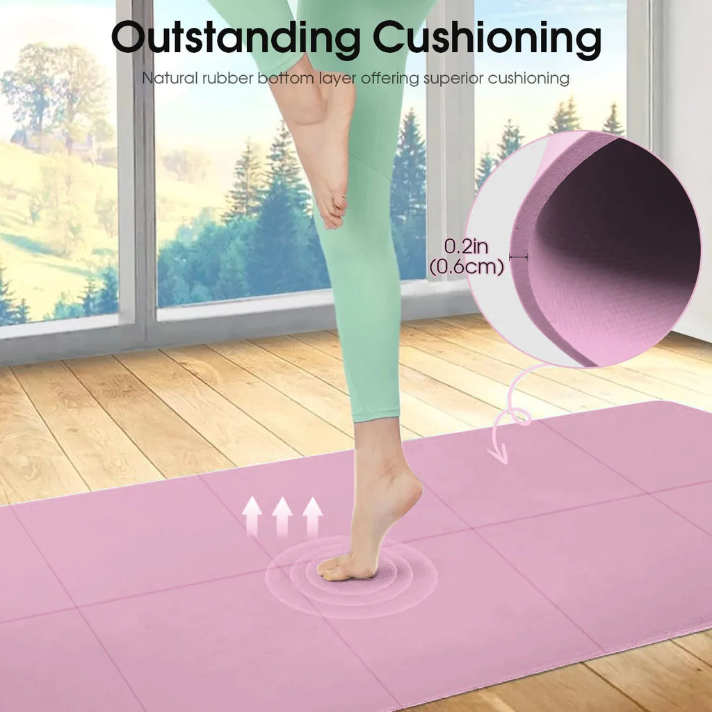 ZenMat™ – Yoga Mat Pilates Fitness Mat 3/4/6mm Thicknes Non Slip Yoga Cushion Travel 5