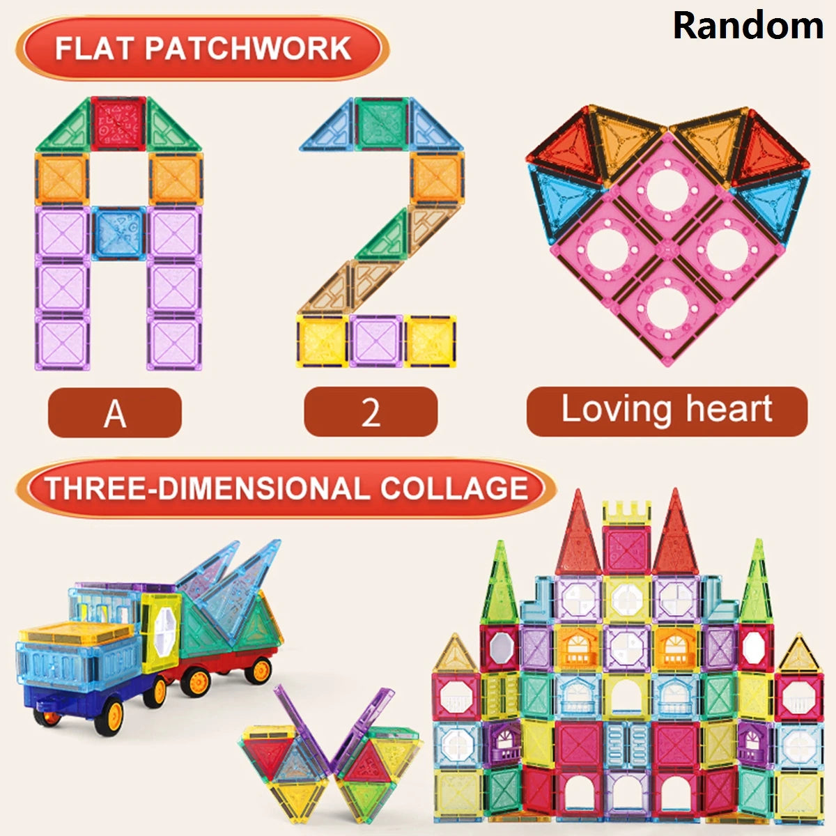 MagniBlocks™ – Magnetic Tiles for Kids Ages 3-5 4-8 Magnet Toys for 3 4 5 6 7 8+ Year Old 6