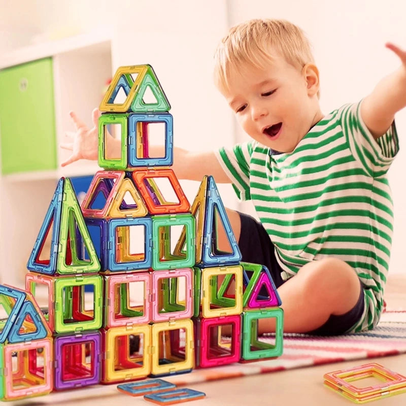 MagniBlocks™ – Magnetic Building Blocks Big Size and Mini Size DIY Magnets Toys for Kids 4