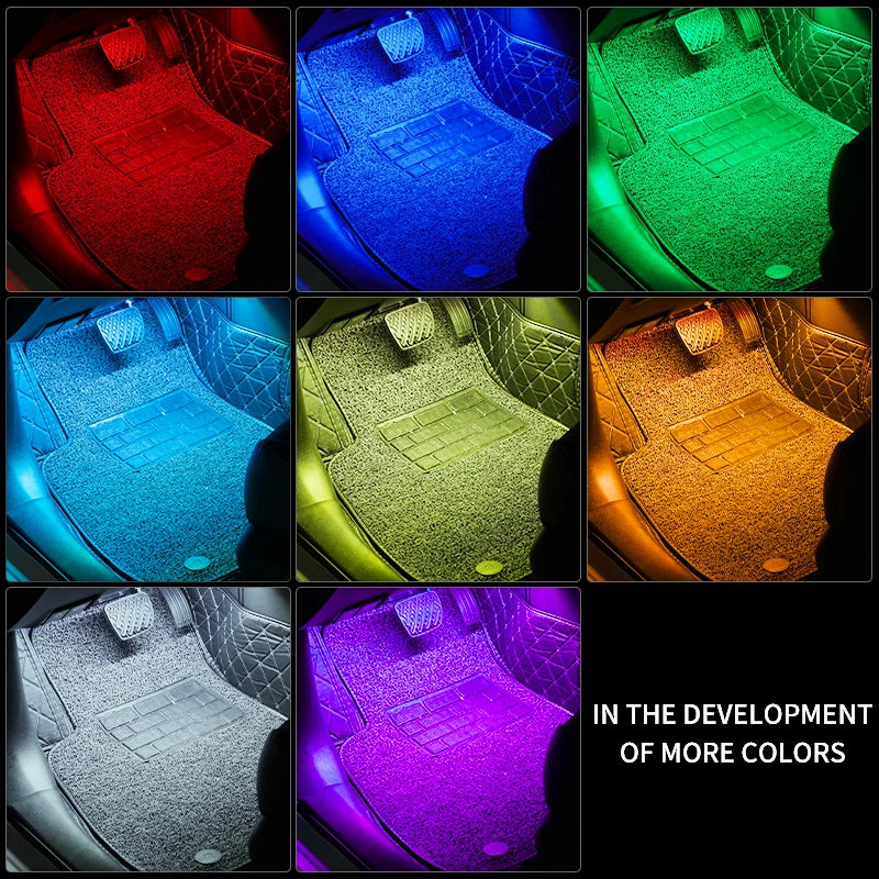 NeonRide™ – Neon LED Car Interior Ambient Foot Strip Light Kit Accessories RGB 6
