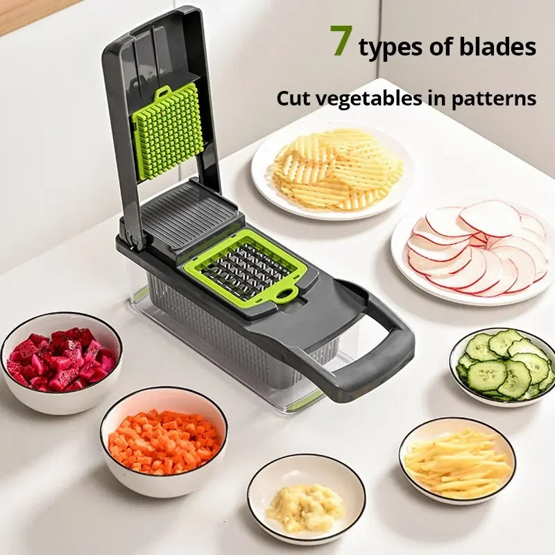 SliceMaster™ – 12-in-1 Vegetable Chopper & Slicer with Basket 2