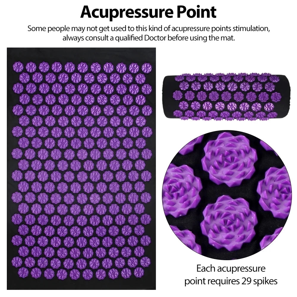 AcuMat™ – Acupressure Yoga Mat Kuznetsov's Applicator Cushion Sensi Massage Body 5