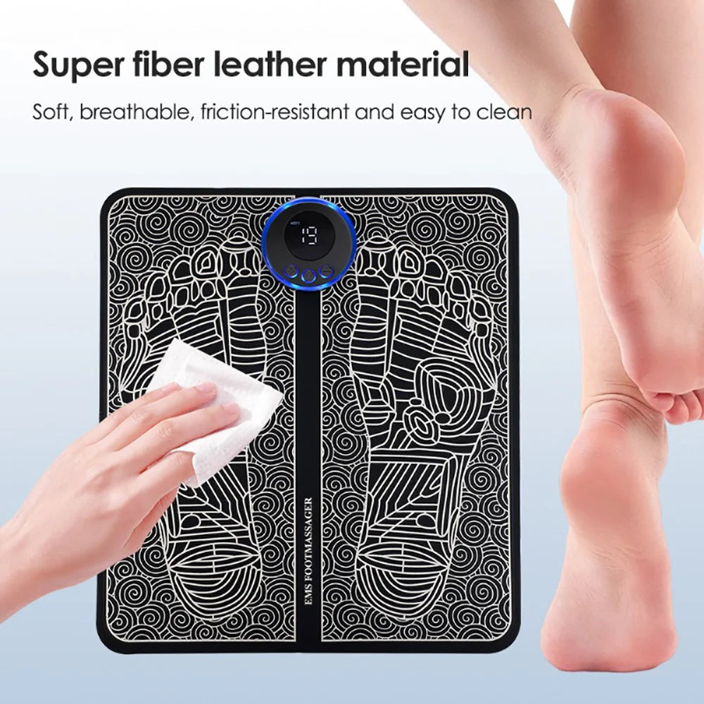 FootEase™ – Rechargeable Electric Foot Massager Pad with 8 Modes 19 Levels for Pain 2