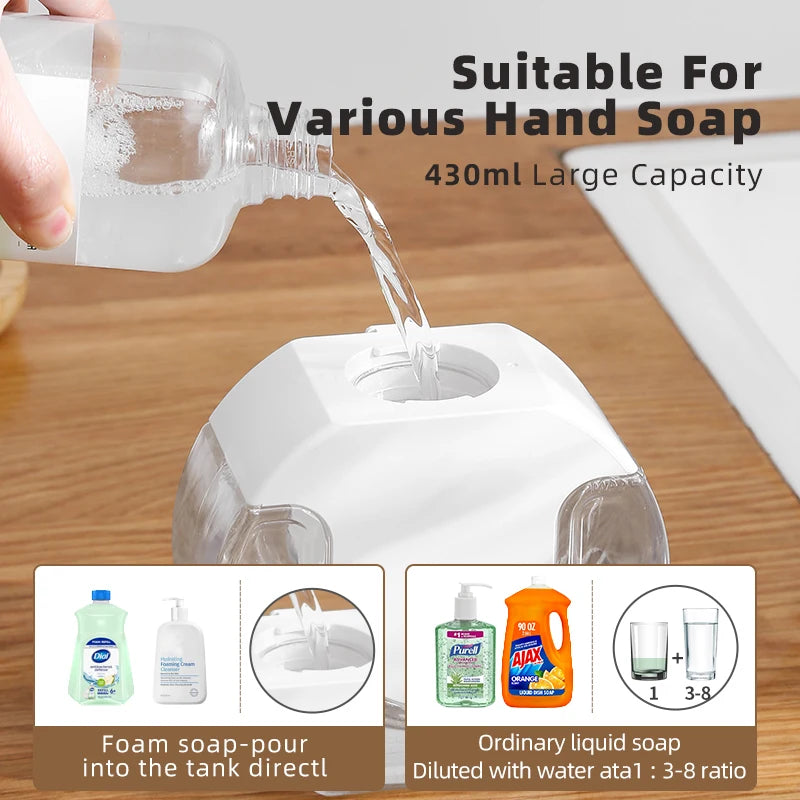 CleanTouch™ – Automatic sensor soap dispenser, foam hand washing device, portable soap 4