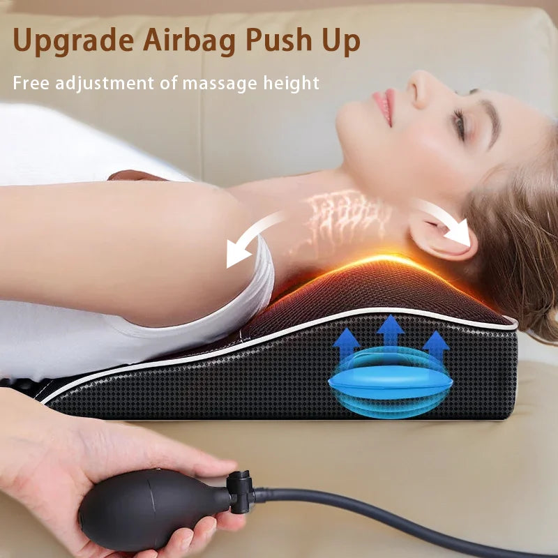 NeckShiatsu™ – Electric Cervical Pillow For Neck Airbag Ttraction Shiatsu Head Body Back 3