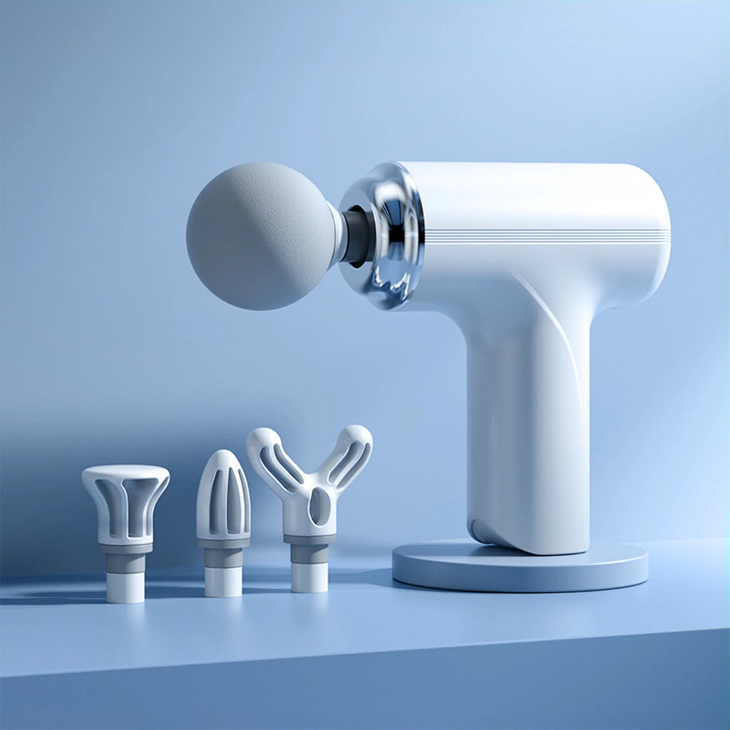 PulseGun™ – A Portable Electric Fascia Massage Gun, 4 Replaceable Massage Heads