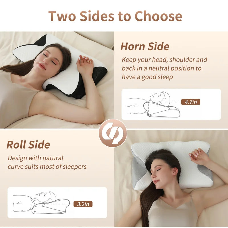 CloudSleep™ – Memory Foam Cooling Gel Pillow for Pain-Free Sleep