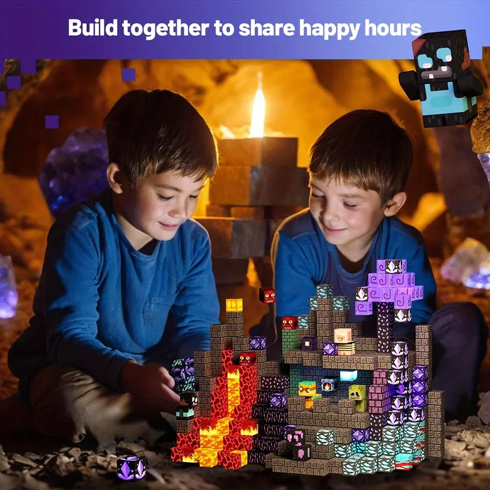 MagniBlocks™ – 54pieces Kids Magnetic Building Plastic Stacking Coloring Creative Shape 6