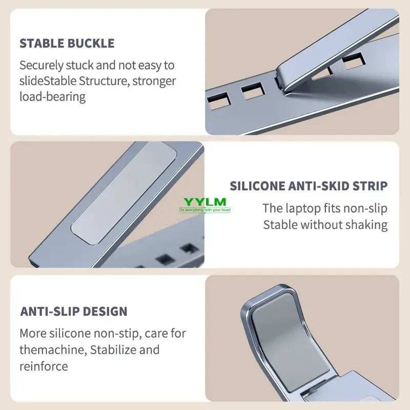 LiftDesk™ – High-efficiency aluminum alloy laptop stand, adjustable, heat-dissipating 6