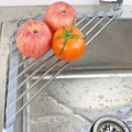 SinkTidy™ – Roll Up Triangle Dish Drying Rack Foldable Stainless Steel Kitchen Sink
