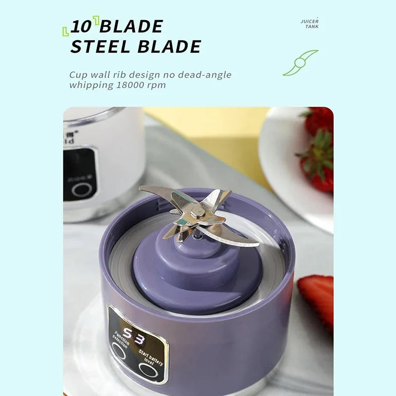 IceCrush™ – 450ml Rechargeable Portable Blender with 10 Blades 5
