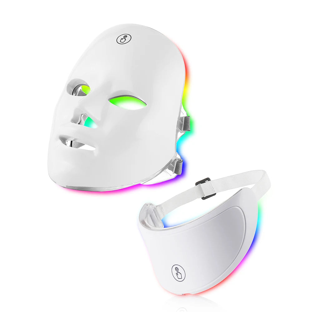 GlowMask™ – 7 Colors Led Facial Mask With Neck Red Light Therapy Mask For Skin