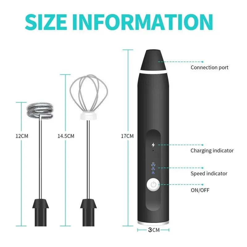 FoamPro™ – Handheld Electric Milk Frother & Mini Mixer 5