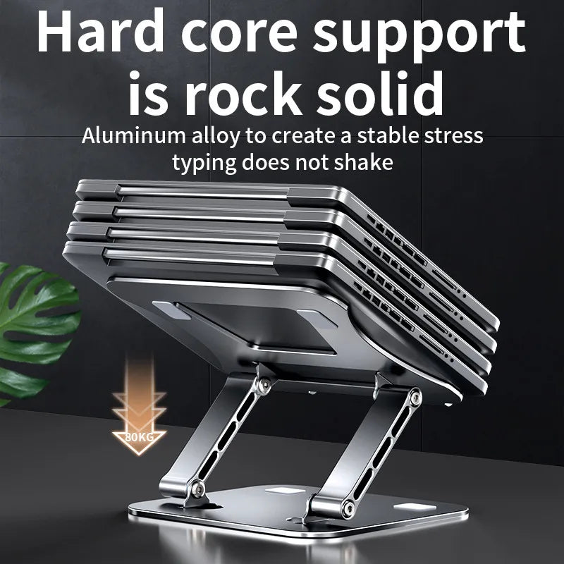 LiftDesk™ – Phone Tablet Stand Adjustable Aluminum Alloy Laptop Tablet up to 17" Laptop 4