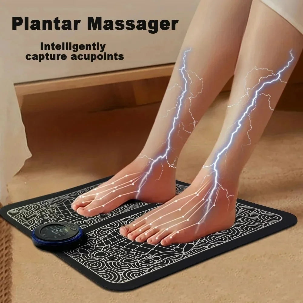 FootEase™ – Rechargeable Electric Foot Massager Pad with 8 Modes 19 Levels for Pain 6