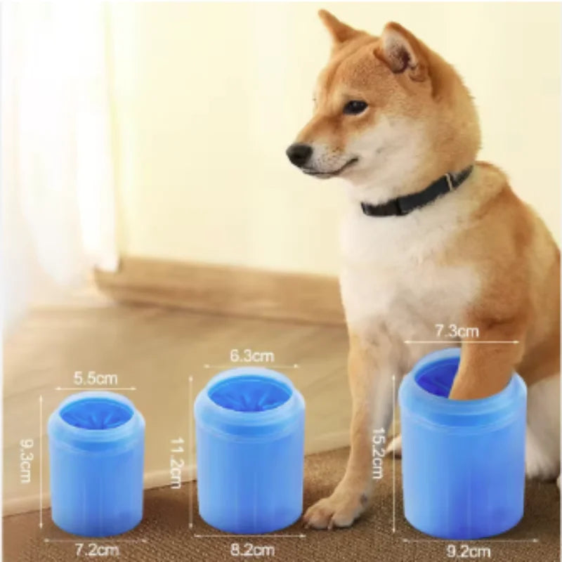 PawWash™ – Portable Pet Paw Cleaner Soft Silicone Foot Washer with Cleaning Brush Dog