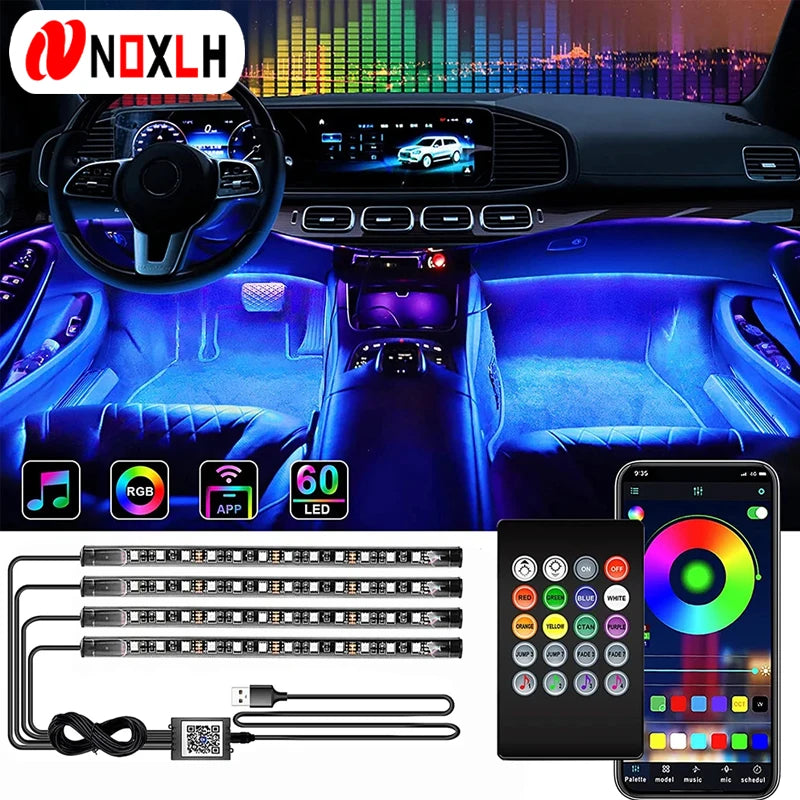 NeonRide™ – Neon LED Car Interior Ambient Foot Strip Light Kit Accessories RGB
