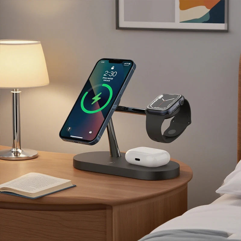 ChargeHub™ – 3 in 1 Wireless Charger Stand For iPhone 12/13/14/15/16/17 Fast Charging 2
