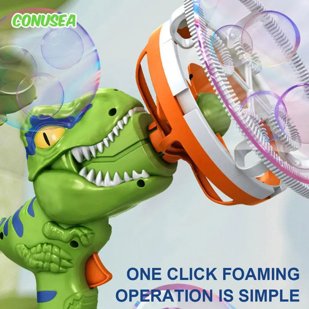 BubbleBlast™ – 2 In 1 Large Bubbles Dinosaur Soap Bubble Electric Gun Toy Children's 2