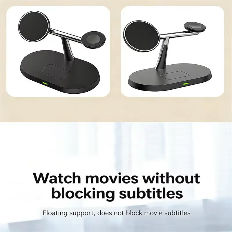 ChargeHub™ – 3 in 1 Magnetic Wireless Charger Stand for Magsafe iPhone 16/15/14/13/12 5