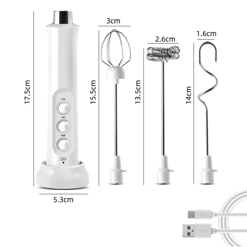 LatteMaster™ – 3-in-1 Rechargeable Milk Frother & Foam Maker 6
