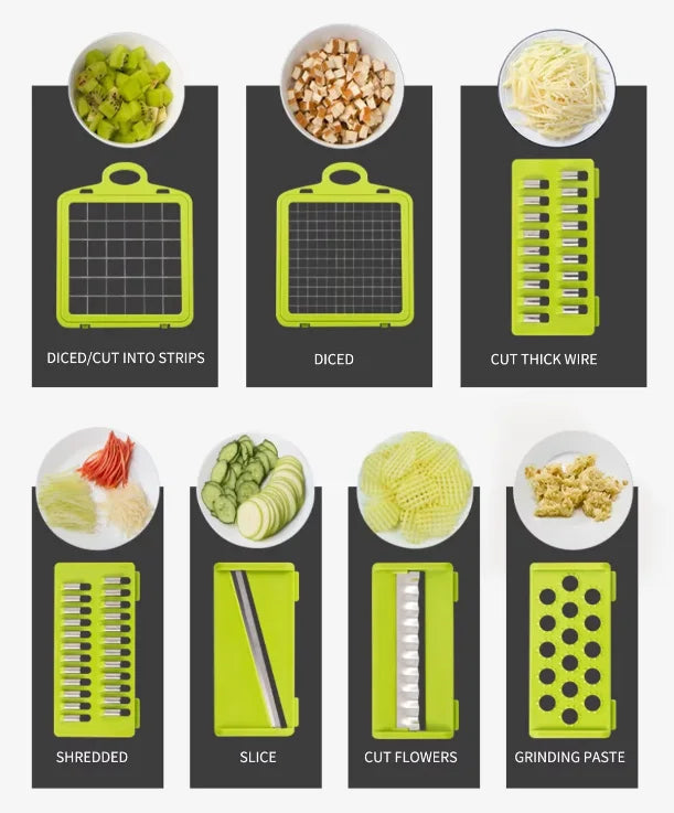 SliceMaster™ – 12-in-1 Vegetable Chopper & Slicer with Basket 5