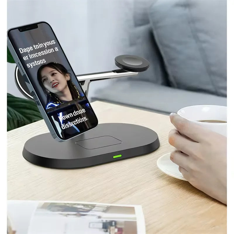ChargeHub™ – 3 in 1 Magnetic Wireless Charger Stand for Magsafe iPhone 16/15/14/13/12 6