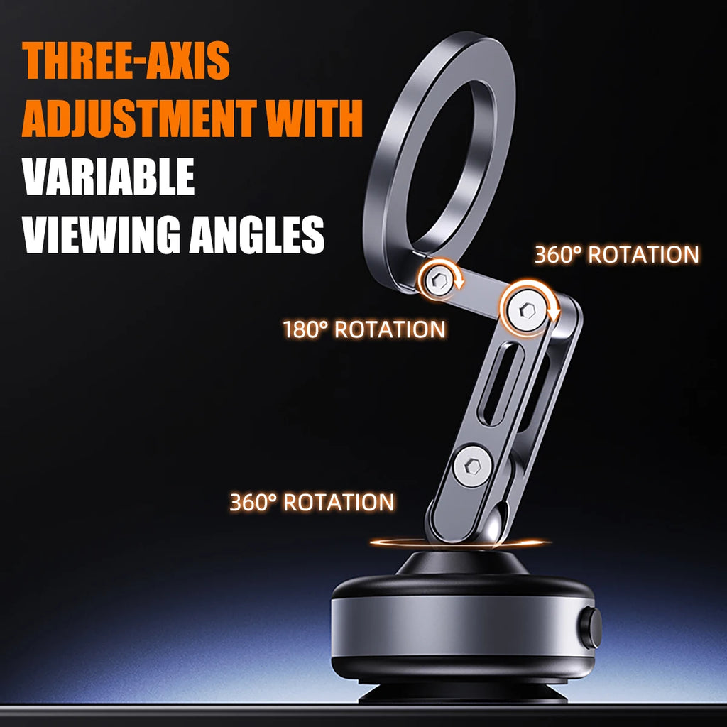 MagMount™ – Vacuum Magnetic Suction Cup Car Mobile Phone Mount Universal Folding Phone 3