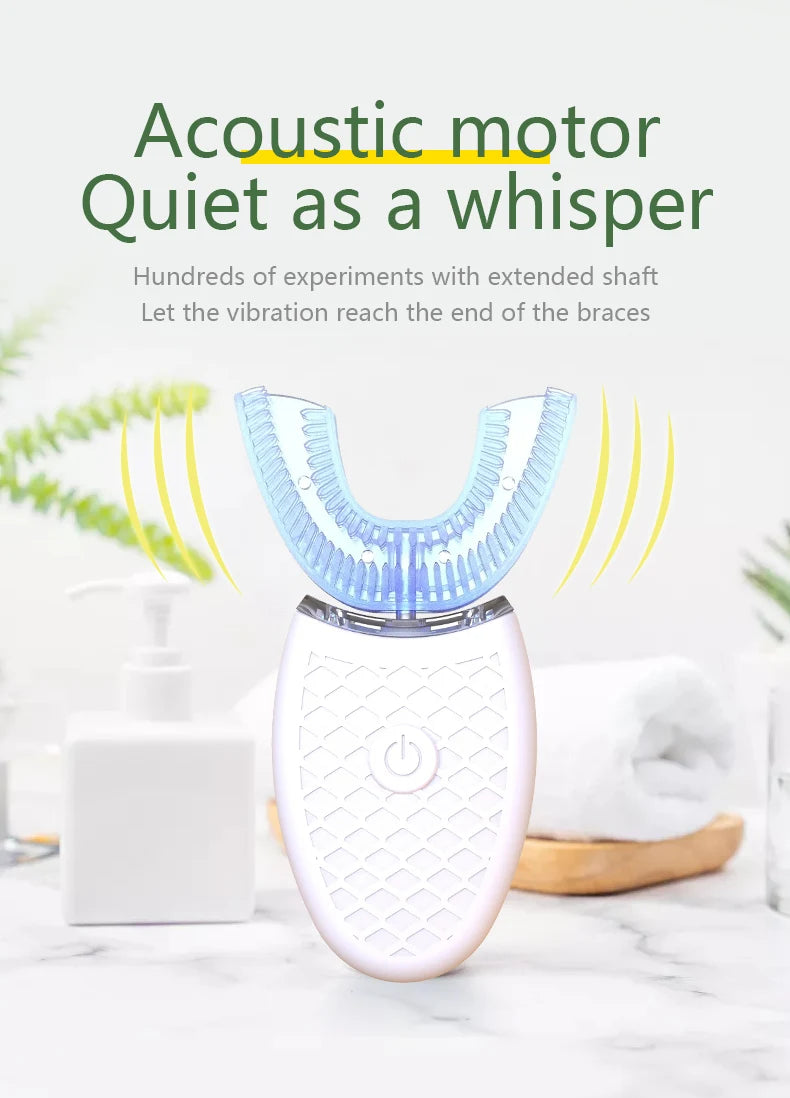 SonicSmile™ – Intelligent U-Type Toothbrush 360 Degrees Sonic Electric Automatic with USB