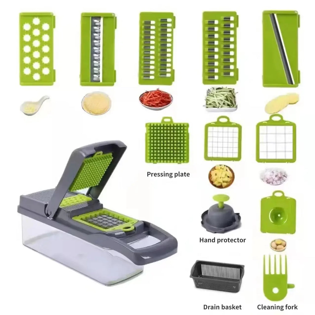 SliceMaster™ – 12-in-1 Vegetable Chopper & Slicer with Basket 3