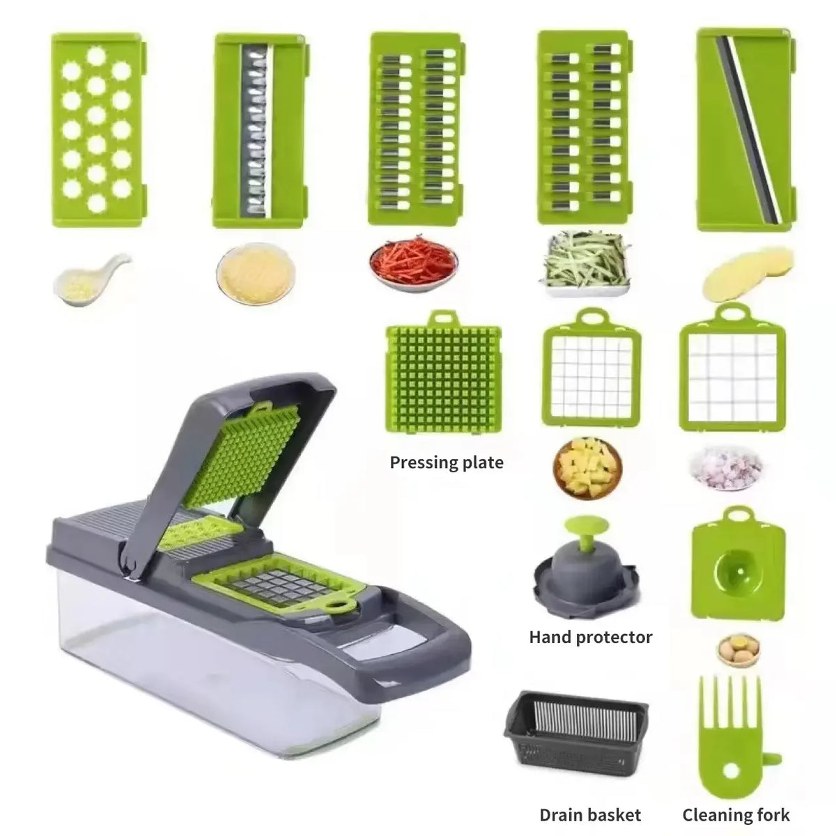 SliceMaster™ – 12-in-1 Vegetable Chopper & Slicer with Basket 3