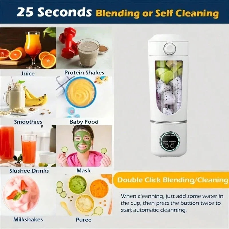 BlendGo™ – 700ml Portable Juicer Blender Bottle with 12 Blades 3