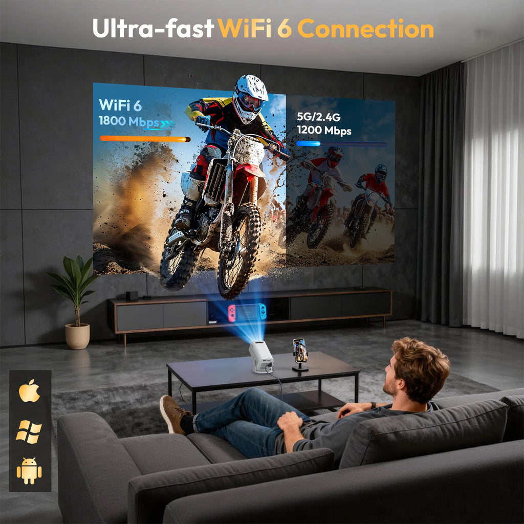CineMini™ – XGODY 300 ANSI 4K Projector Mini Projector Smart Android Keystone 5