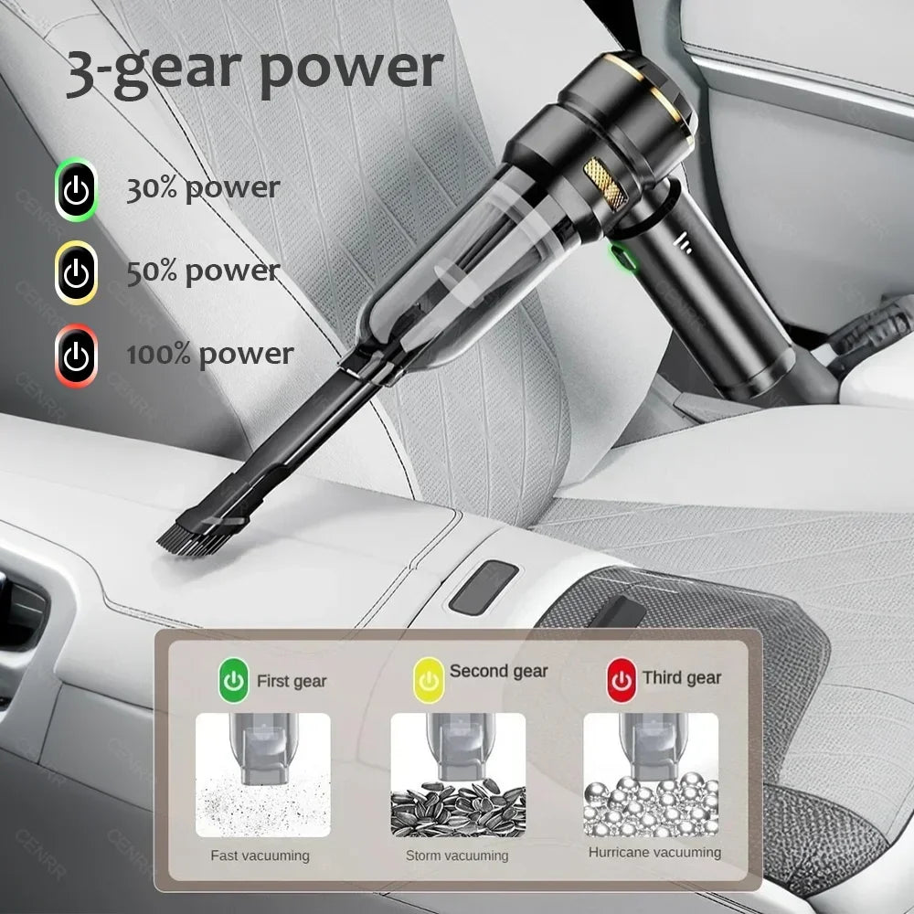 TurboVac™ – 998,000Pa High-Power Cordless Car Vacuum Cleaner 2