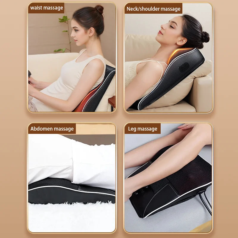 NeckShiatsu™ – Electric Cervical Pillow For Neck Airbag Ttraction Shiatsu Head Body Back 6