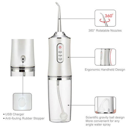 AquaFloss™ – Electric Water Floss, Intelligent Chip, Precise Pressure Control, 360 2