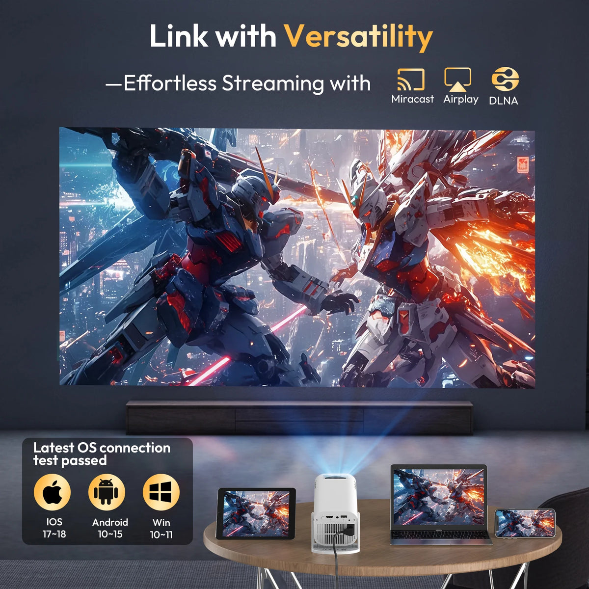 CineMini™ – XGODY 300 ANSI 4K Projector Mini Projector Smart Android Keystone 6