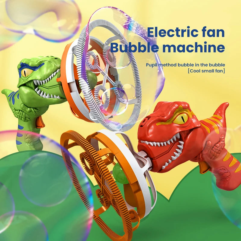 BubbleBlast™ – 2 In 1 Large Bubbles Dinosaur Soap Bubble Electric Gun Toy Children's 6