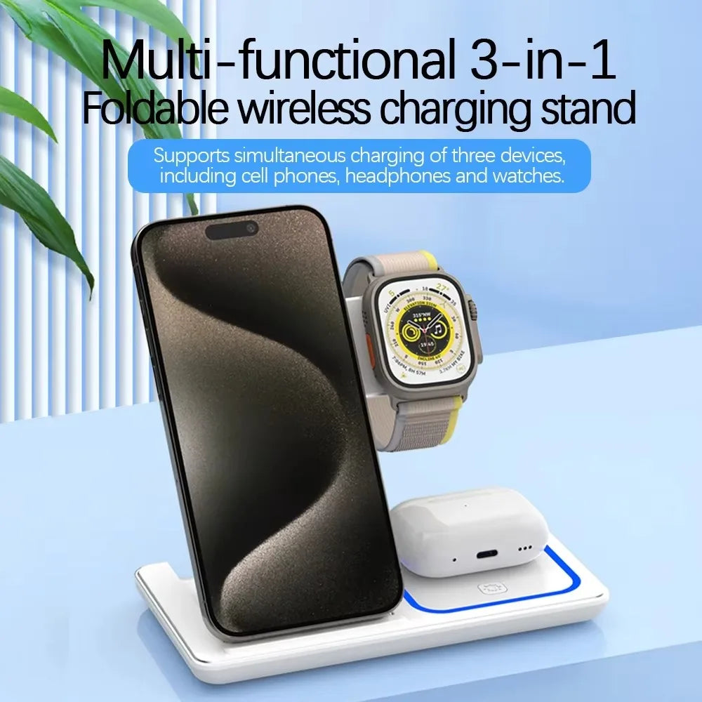 ChargeHub™ – LED 3 in 1 Wireless Charger Station For iPhone 17 16 15 14 13 12 Pro Max 2